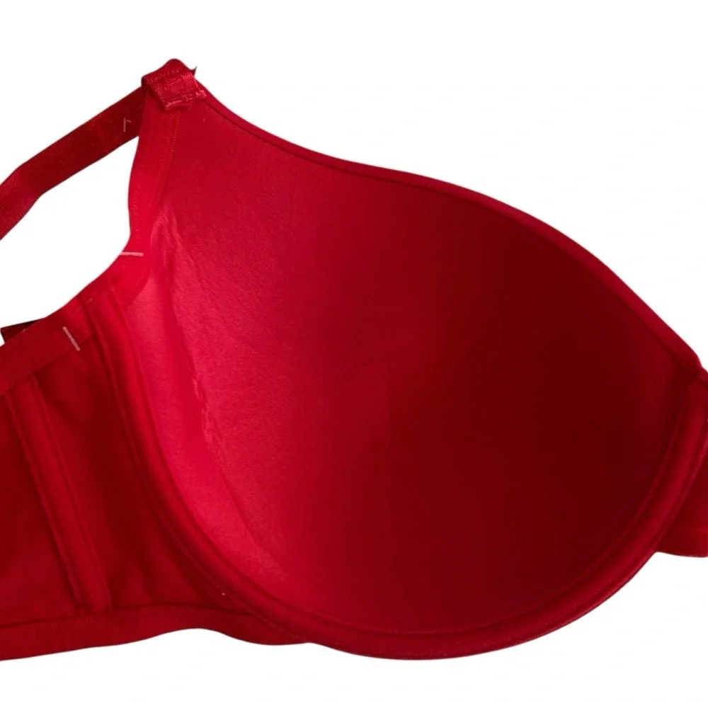 NWT Juicy Couture Lightly Lined T-shirt Bra with Logo Women’s SZ 40D‎ in Red